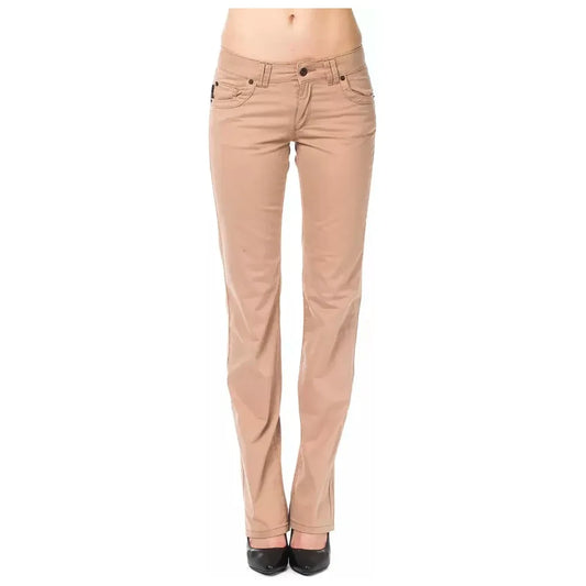 Chic Beige Regular Fit Pants for Women