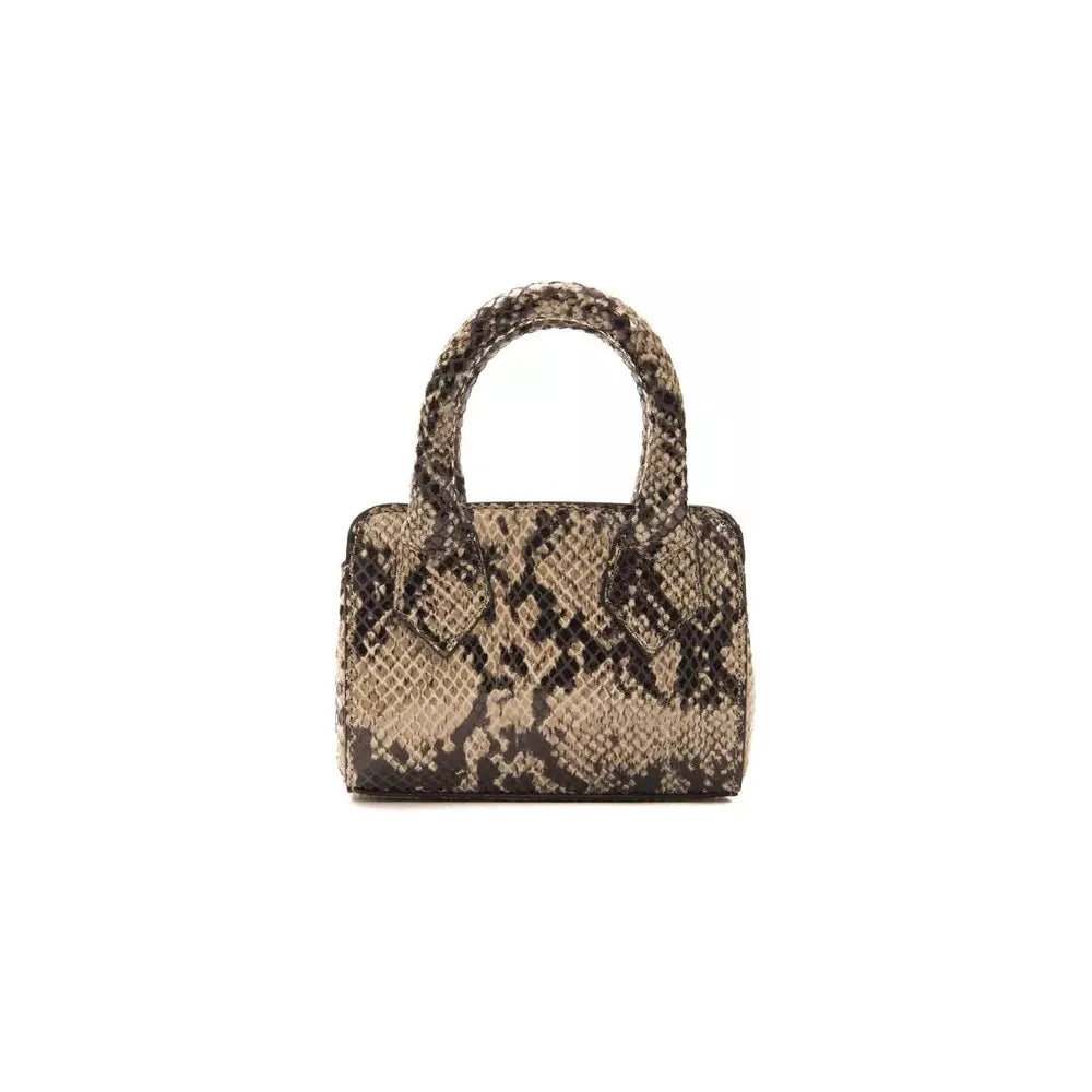 Chic Python Print Leather Mini Tote