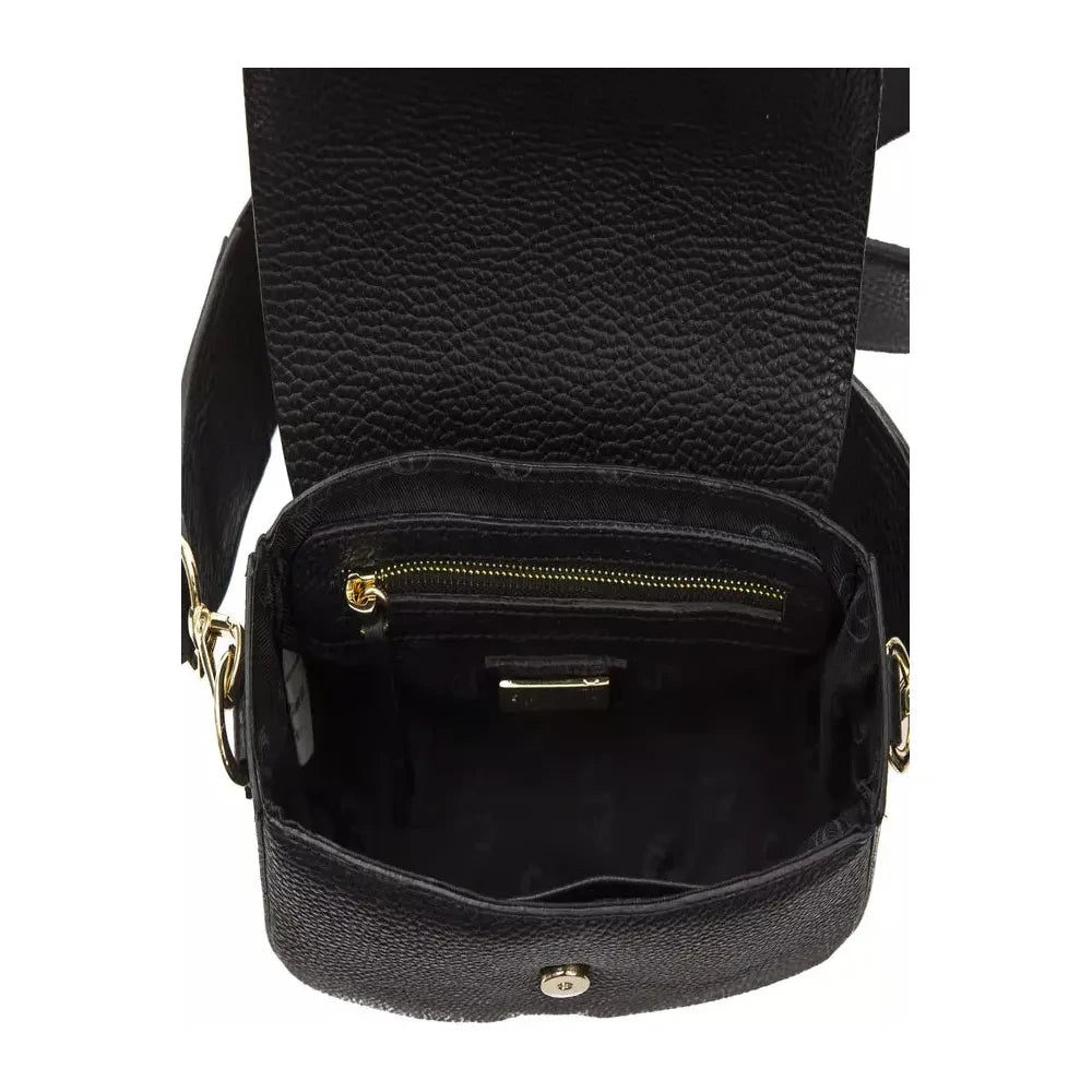 Elegant Black Leather Crossbody Bag