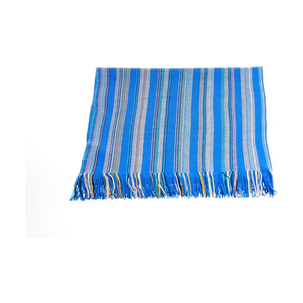 Vibrant Geometric Pattern Fringed Scarf