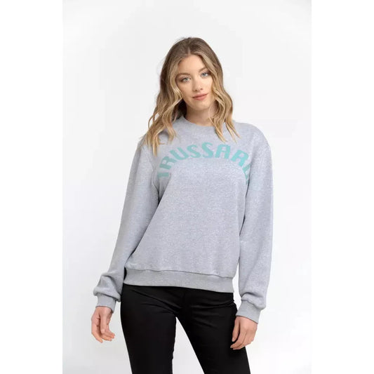 Trussardi Oversized Round-neck Cotton Blend Sweatshirt Trussardi