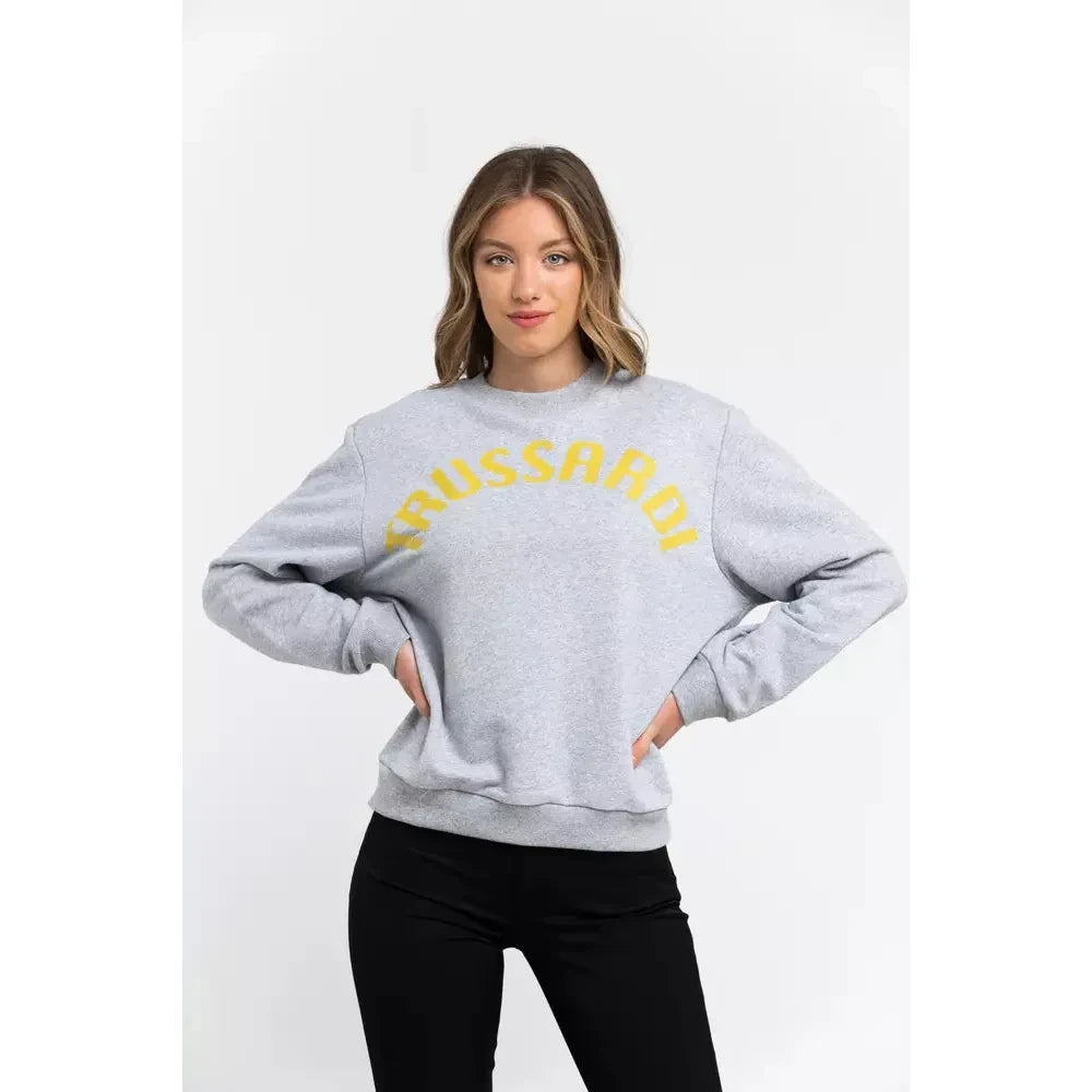 Oversized Cotton-Blend Round-Neck Sweatshirt