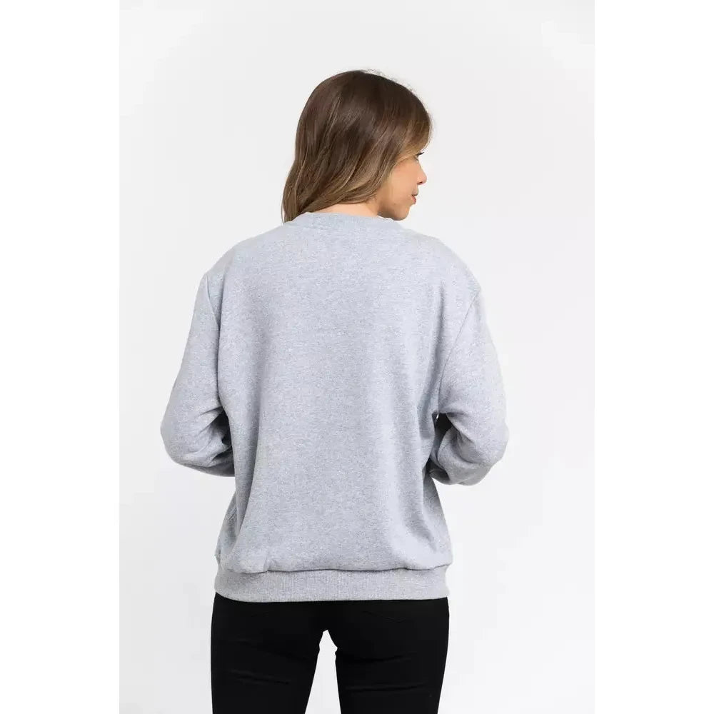 Oversized Cotton-Blend Round-Neck Sweatshirt