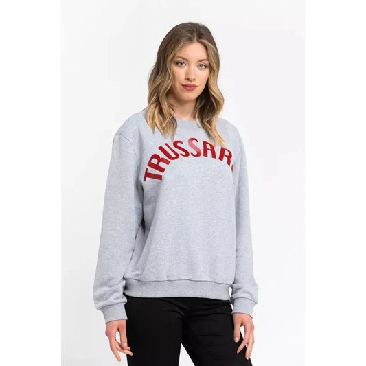 Trussardi Oversized Round-Neck Cotton Blend Sweatshirt Trussardi