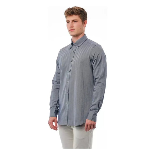 Elegant Cotton Regular Fit Blue Shirt