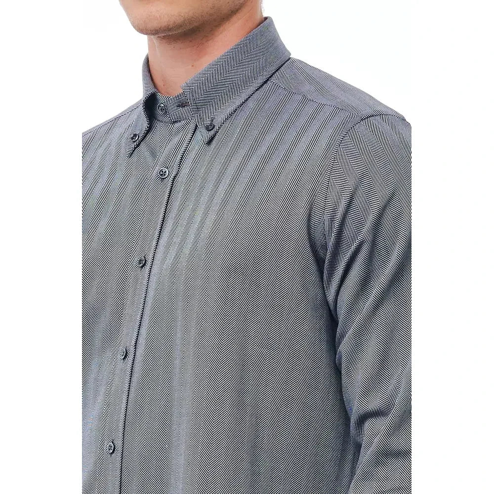 Elegant Cotton Regular Fit Blue Shirt