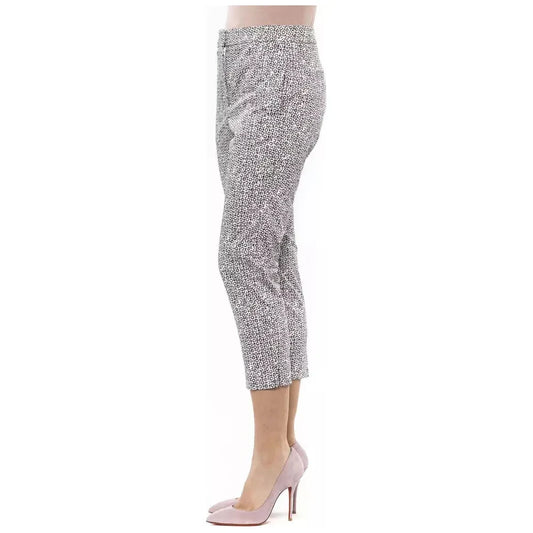 Chic Adherent White Ankle Trousers