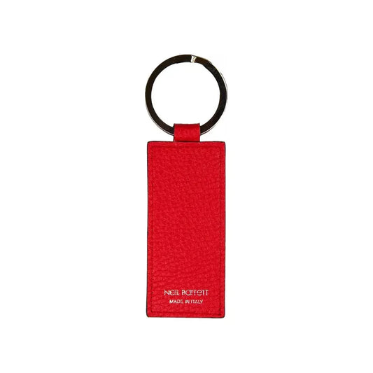 Chic Red Leather Keychain for Men