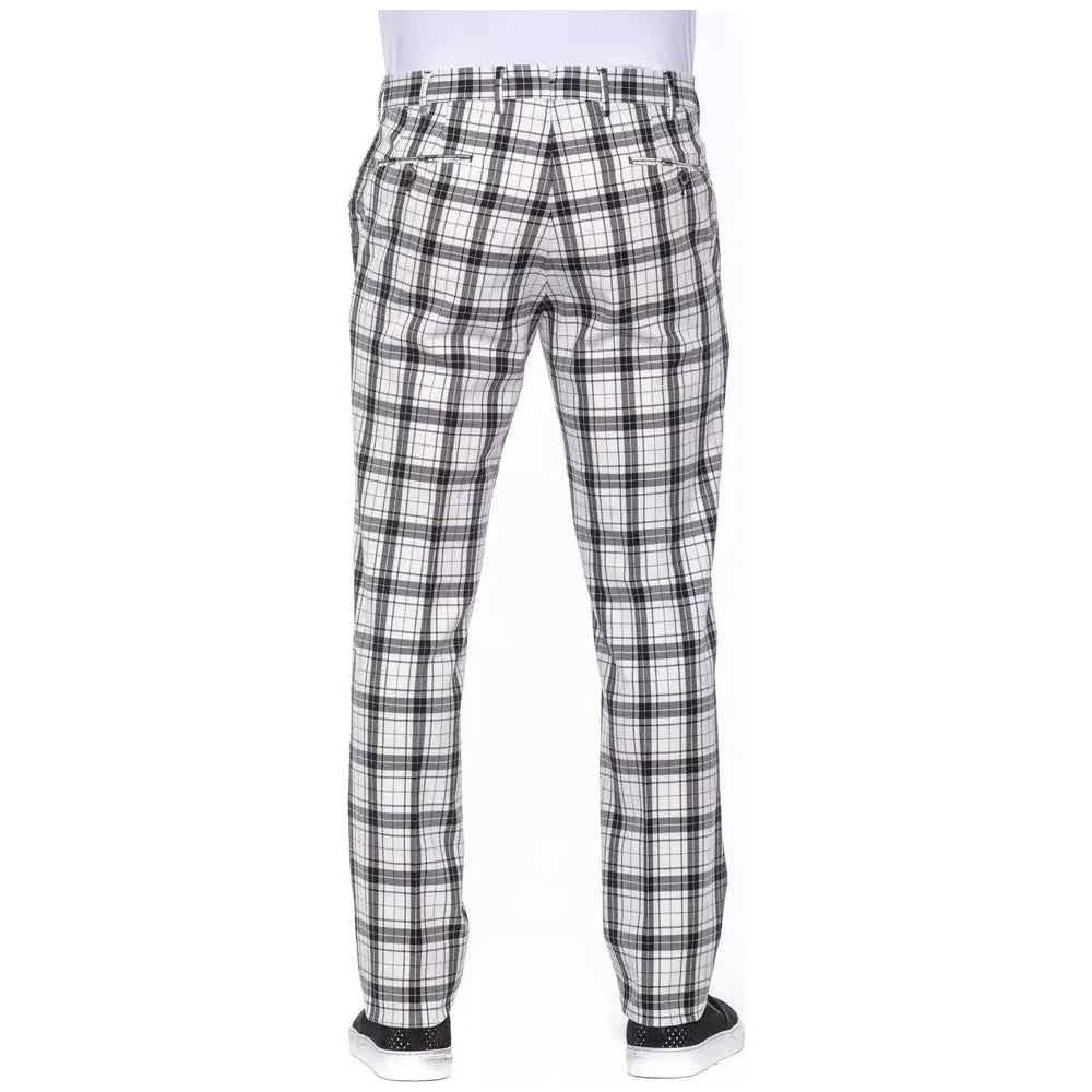 Elegant Checked Cotton Trousers