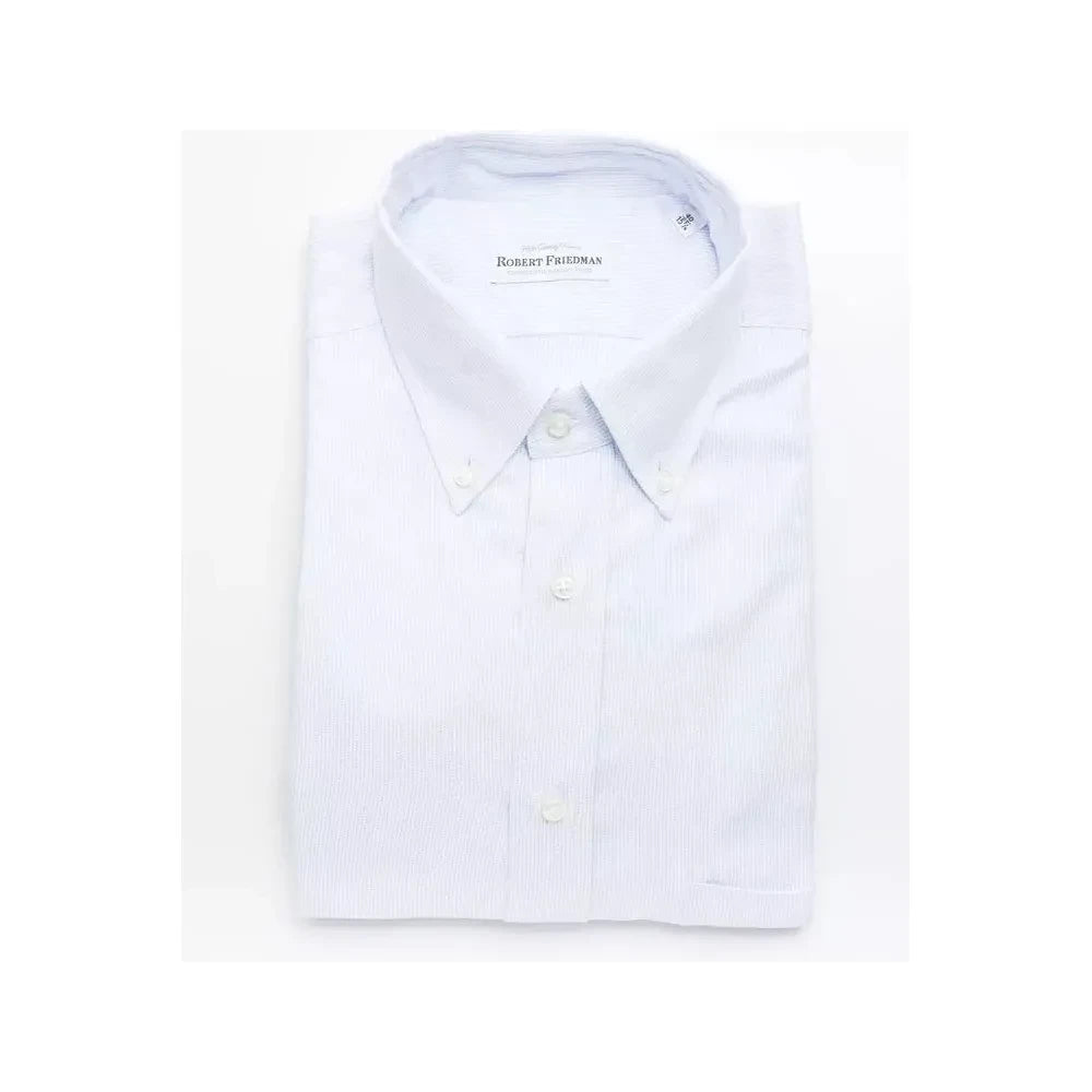 Elegant Light Blue Cotton Shirt