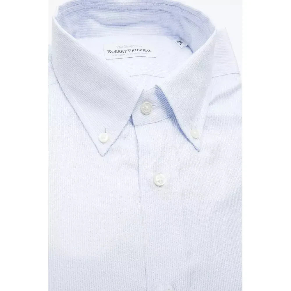 Elegant Light Blue Cotton Shirt