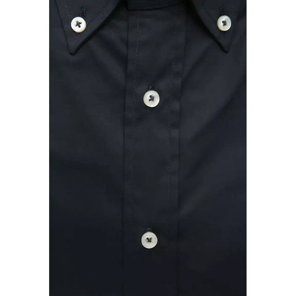 Robert Friedman Black Cotton Men Shirt