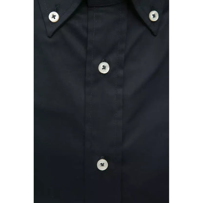 Robert Friedman Black Cotton Men Shirt
