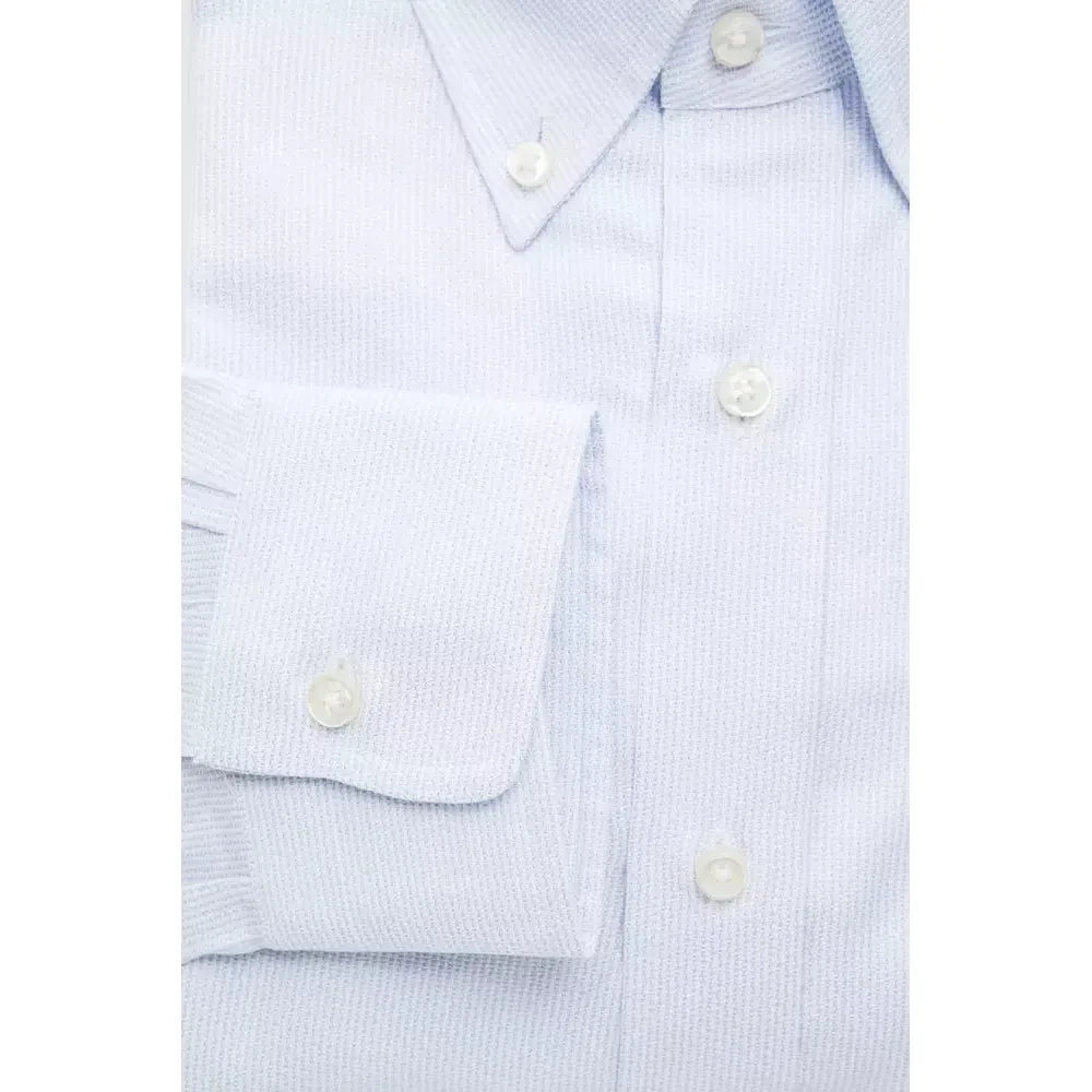 Elegant Light Blue Cotton Shirt