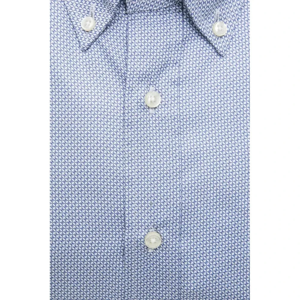 Elegant Light Blue Cotton Shirt