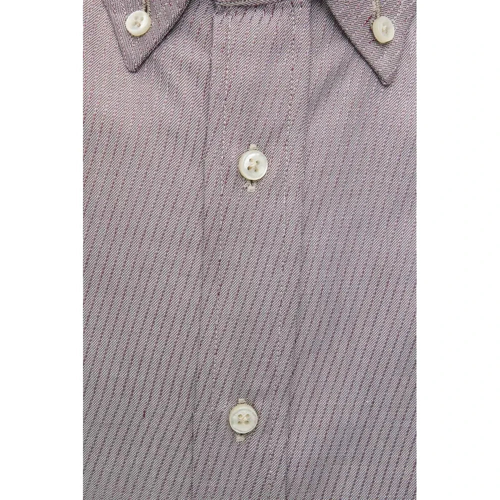 Robert Friedman Beige Cotton Button Down Men's Shirt Robert Friedman