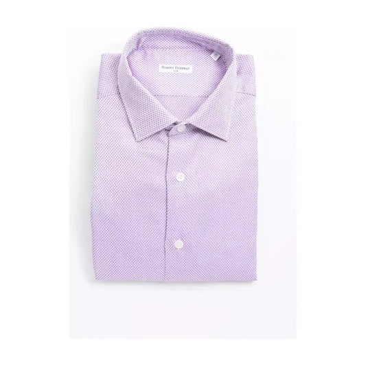 Robert Friedman Elegant Slim Collar Cotton Shirt Robert Friedman