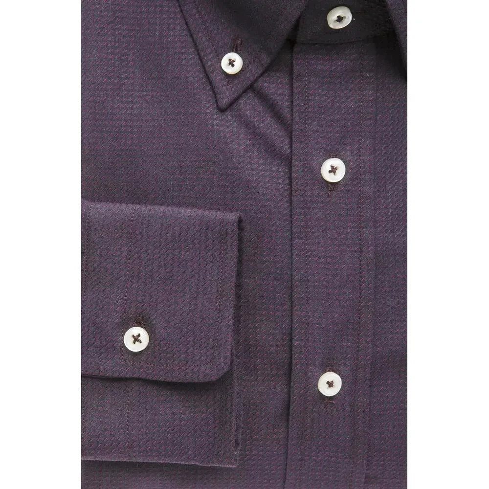 Elegant Black Cotton Button-Down Shirt