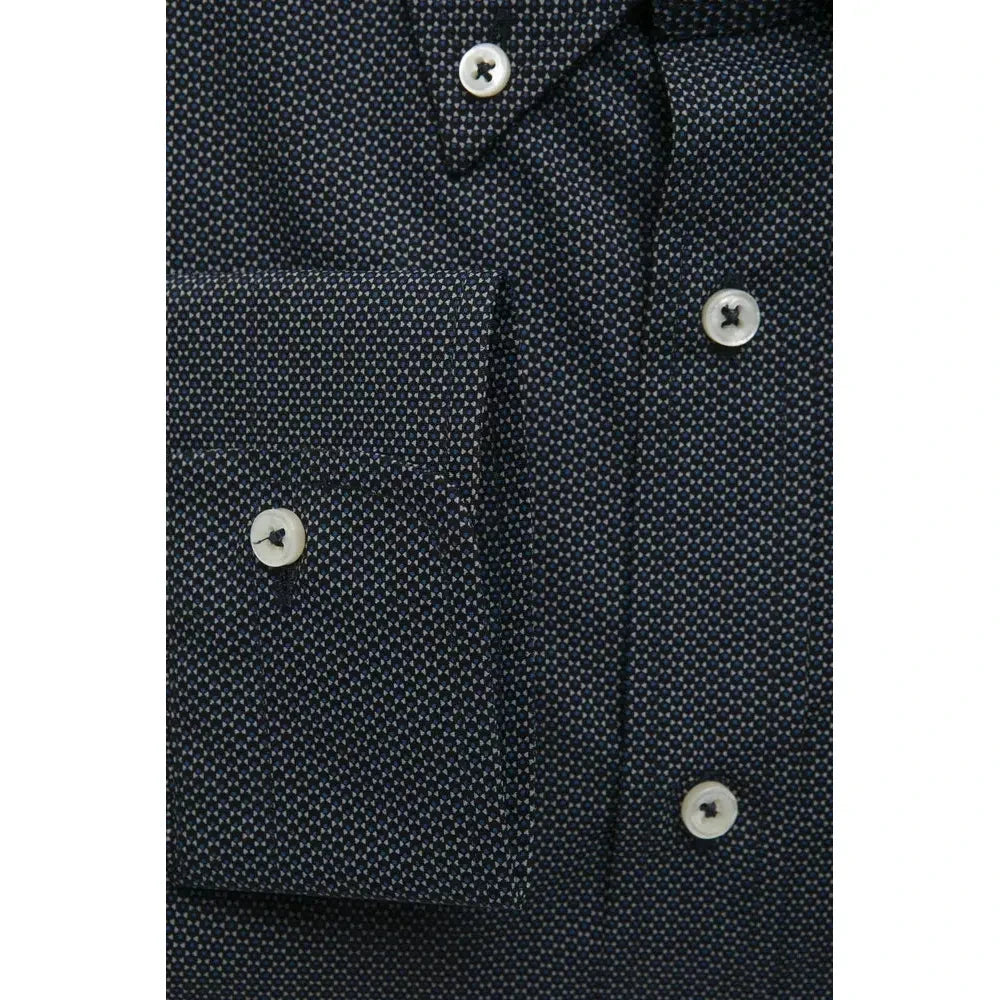 Elegant Black Cotton Button-Down Shirt