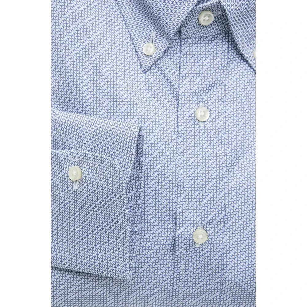 Elegant Light Blue Cotton Shirt