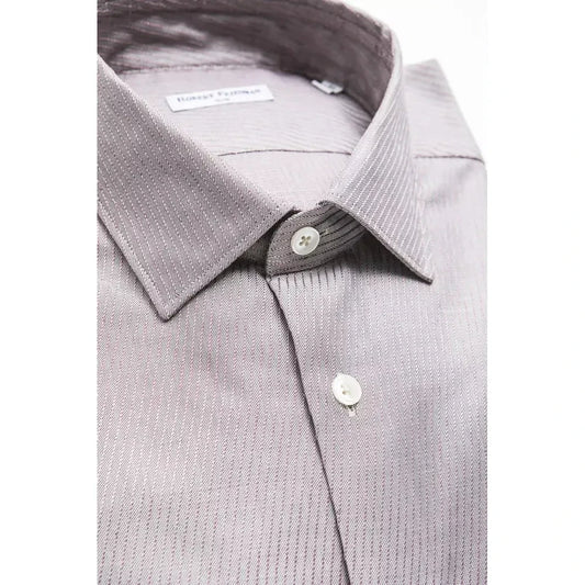 Timeless Beige Cotton Slim Collar Shirt