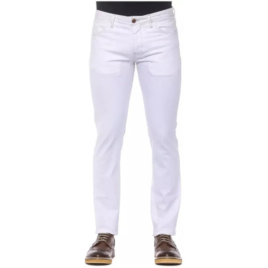 Elegant Super Slim White Trousers for Men