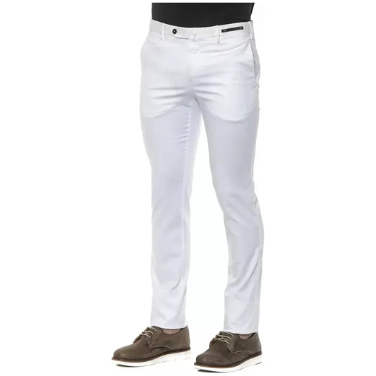 Chic Super Slim White Trousers for Men