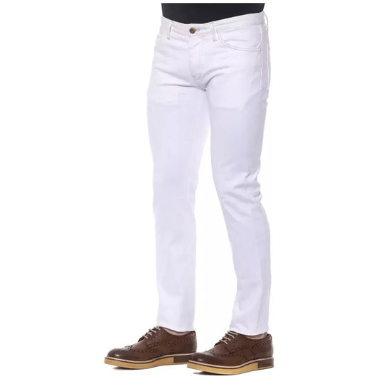 PT Torino Elegant Super Slim White Trousers for Men PT Torino