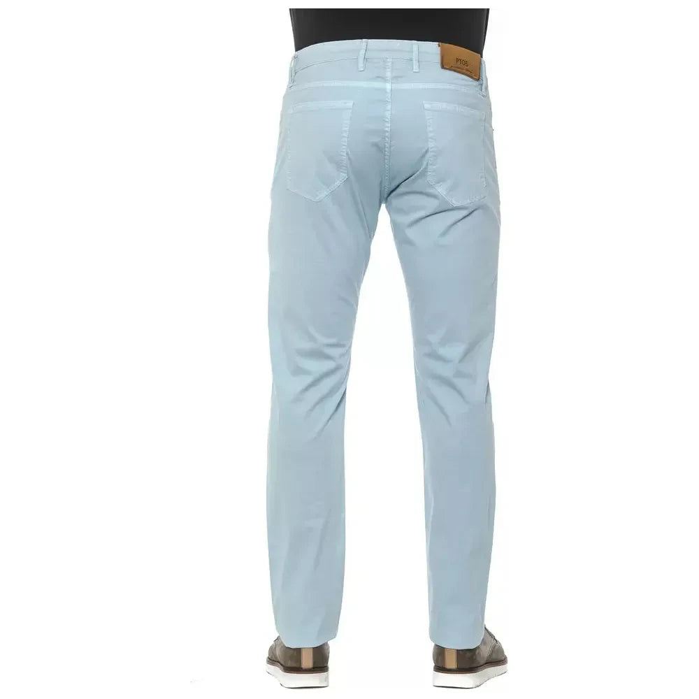 Sleek Slim Fit Cotton Blend Trousers