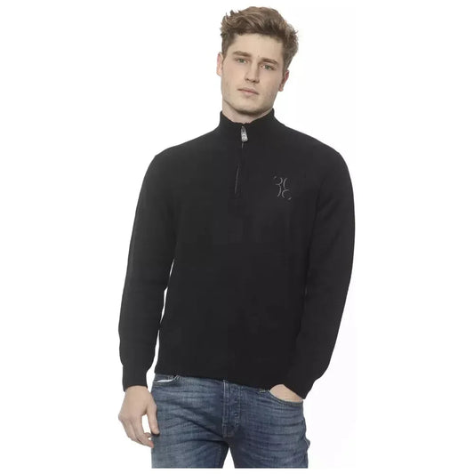 Billionaire Italian Couture Black Cashmere Men Sweater Billionaire Italian Couture