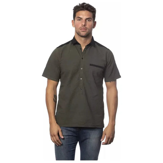 Verri Army Regular Fit Cotton Blend Shirt