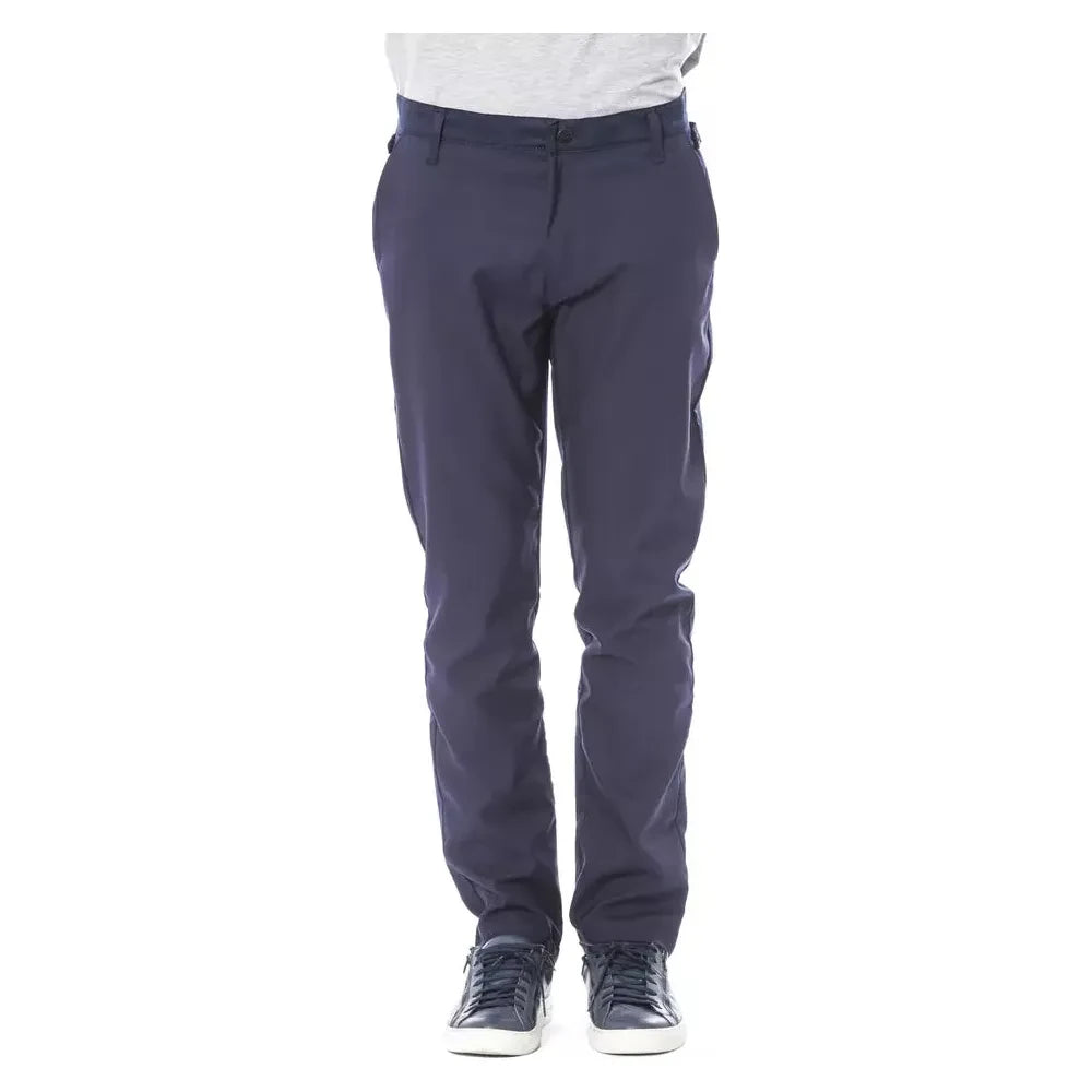 Elegant Blue Classic Trousers