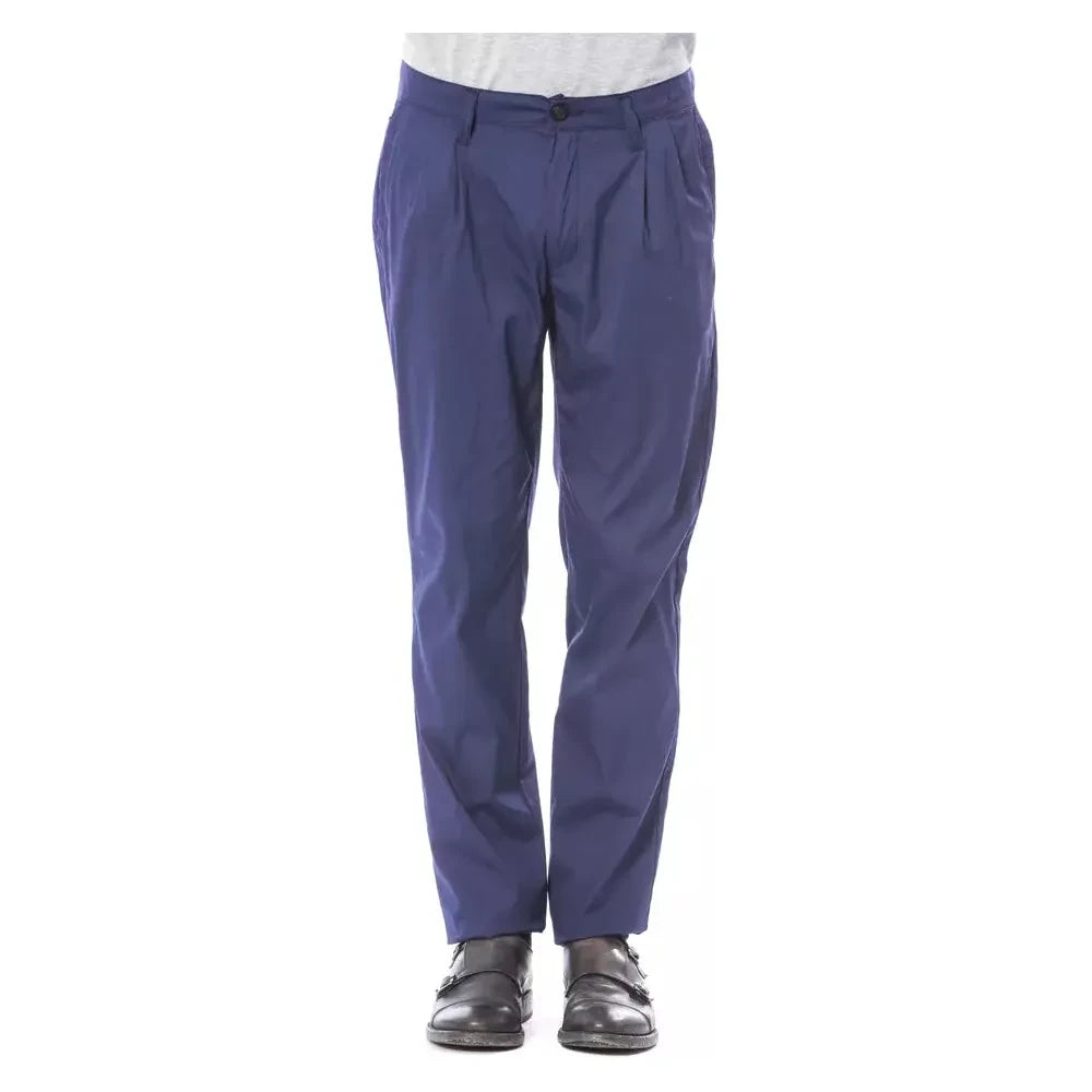 Elegant Slim Fit Chino Pants in Blue