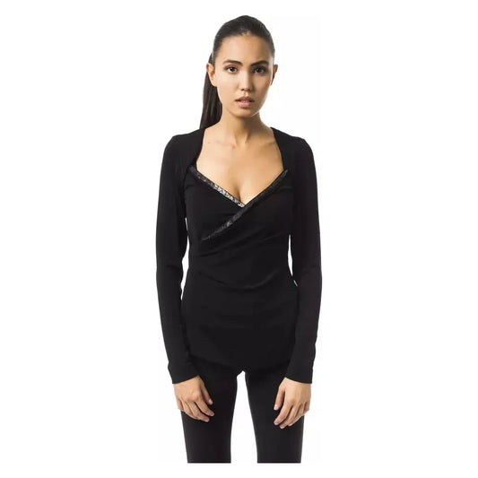 BYBLOS Black Viscose Women Top BYBLOS