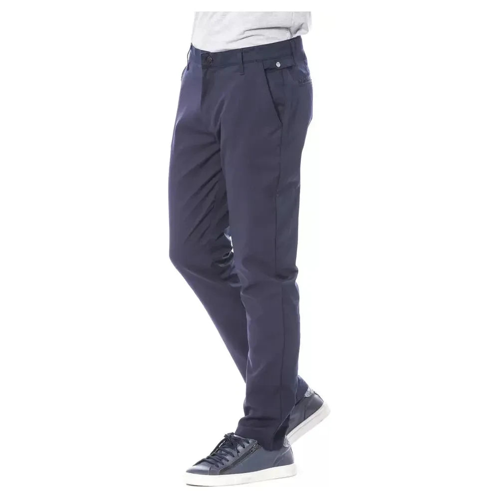 Elegant Blue Classic Trousers