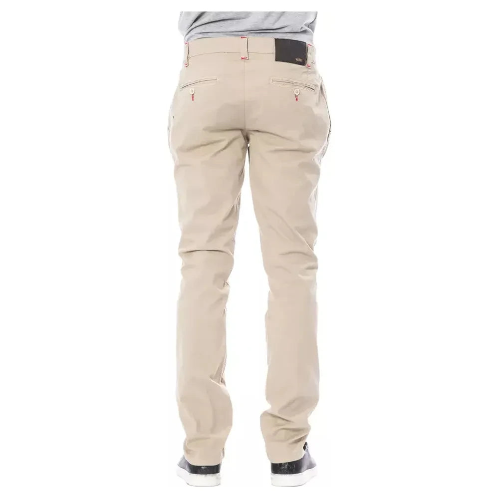 Beige Slim Fit Chino Pants