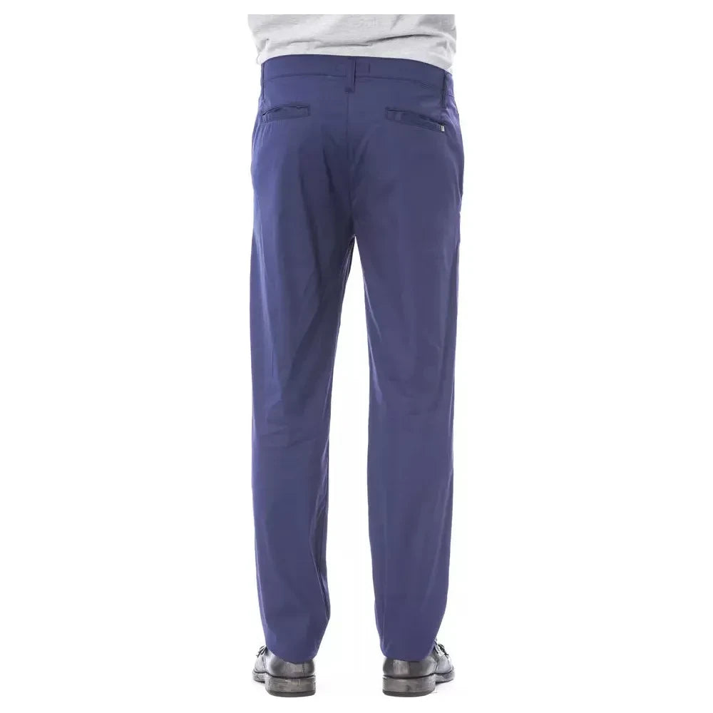 Elegant Slim Fit Chino Pants in Blue