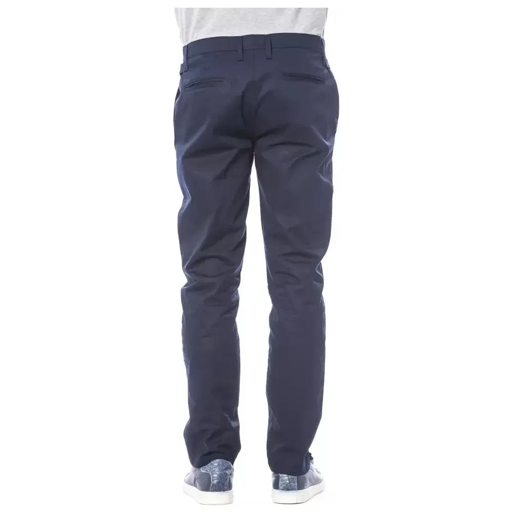 Elegant Blue Classic Trousers