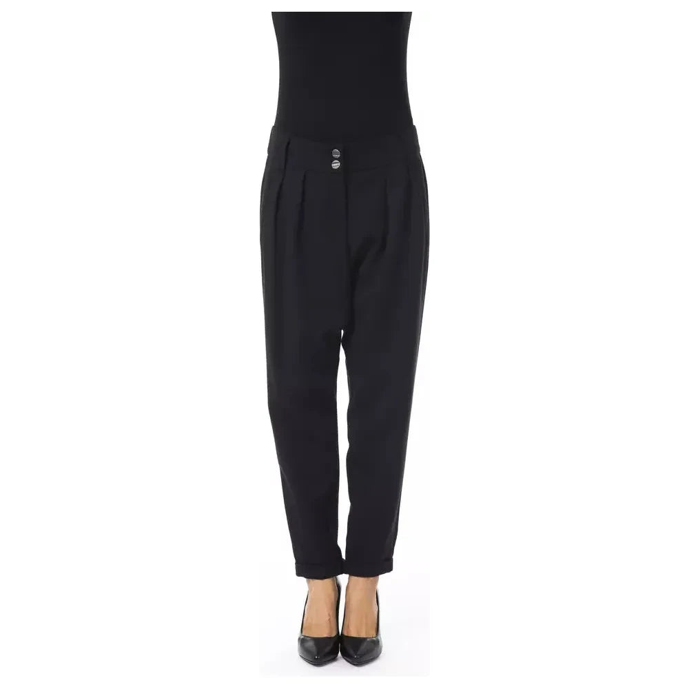 Elegant Oversized Black Trousers