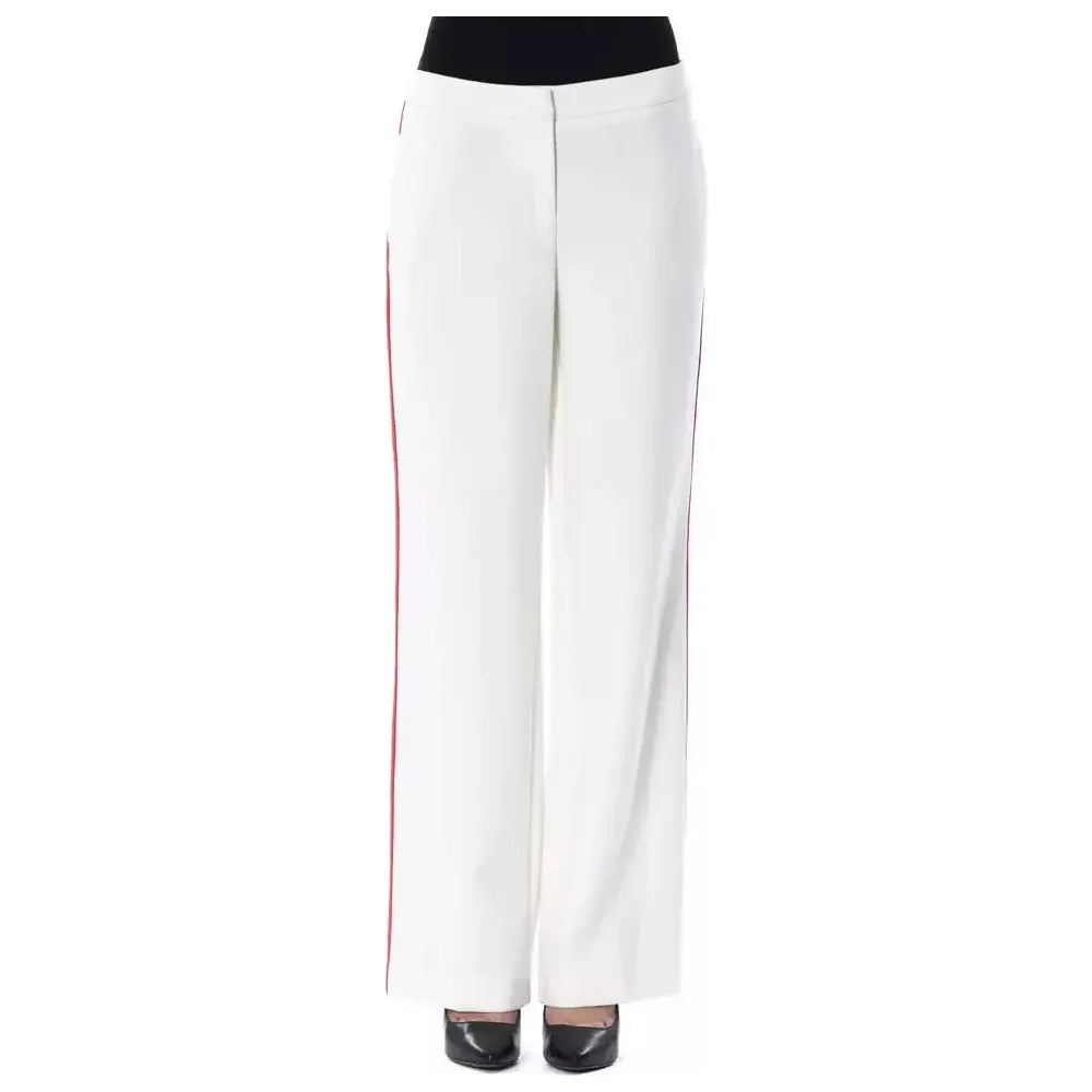 BYBLOS White Polyester Women Pants Jeans & Pants