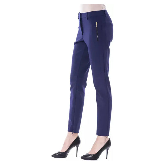 Chic Slim Fit Trousers with Zip Pockets