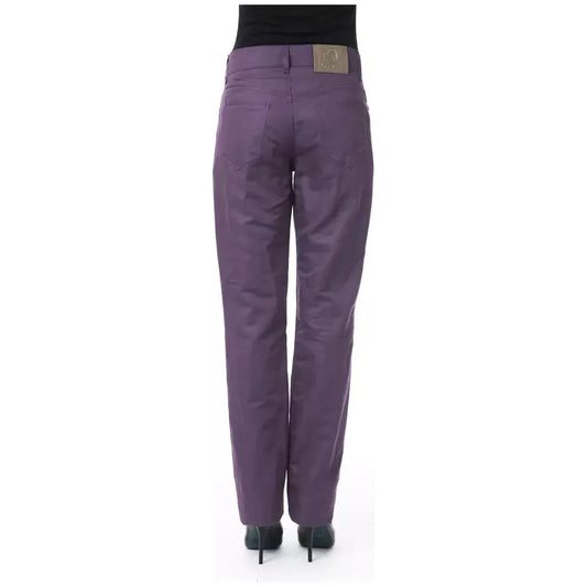 BYBLOS Purple Cotton Women Pant BYBLOS