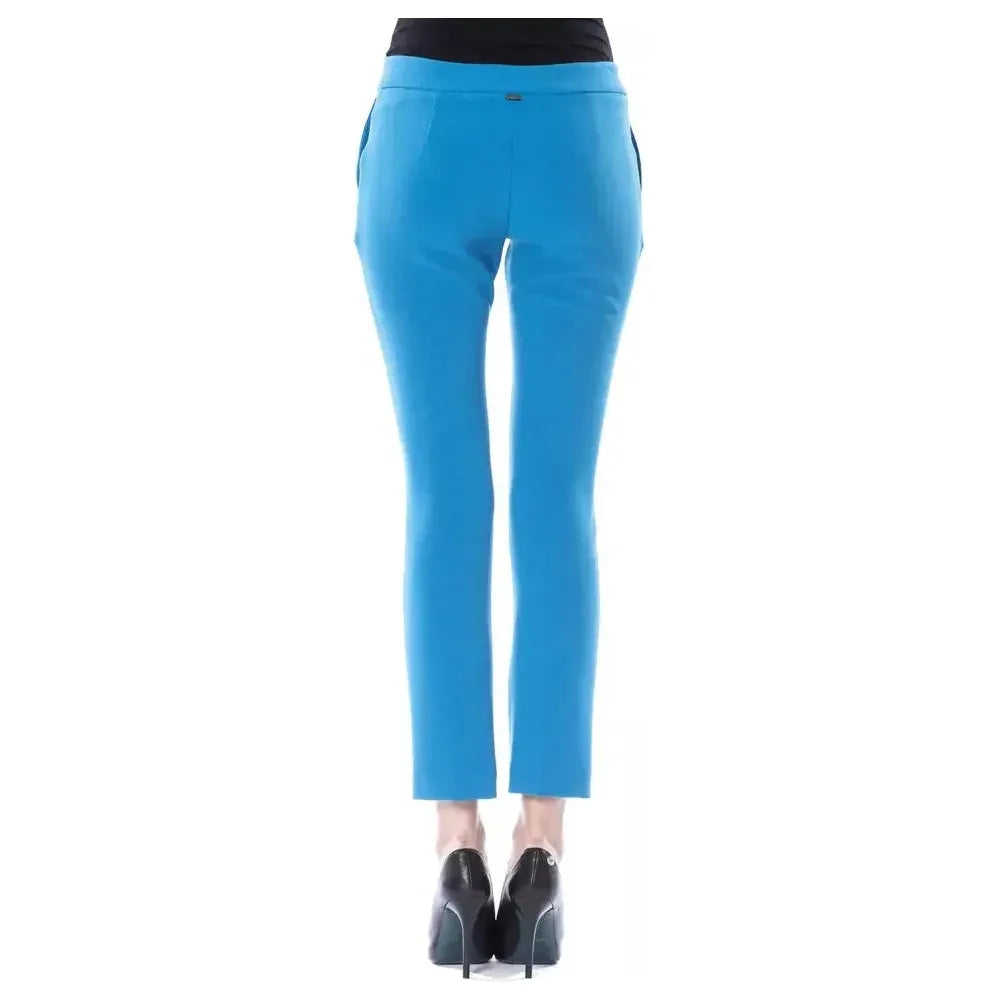 BYBLOS Light Blue Polyester Women Skinny Pant Jeans & Pants