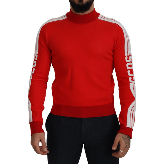 Elegant Red Pullover Sweater for Men