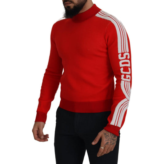 Elegant Red Pullover Sweater for Men