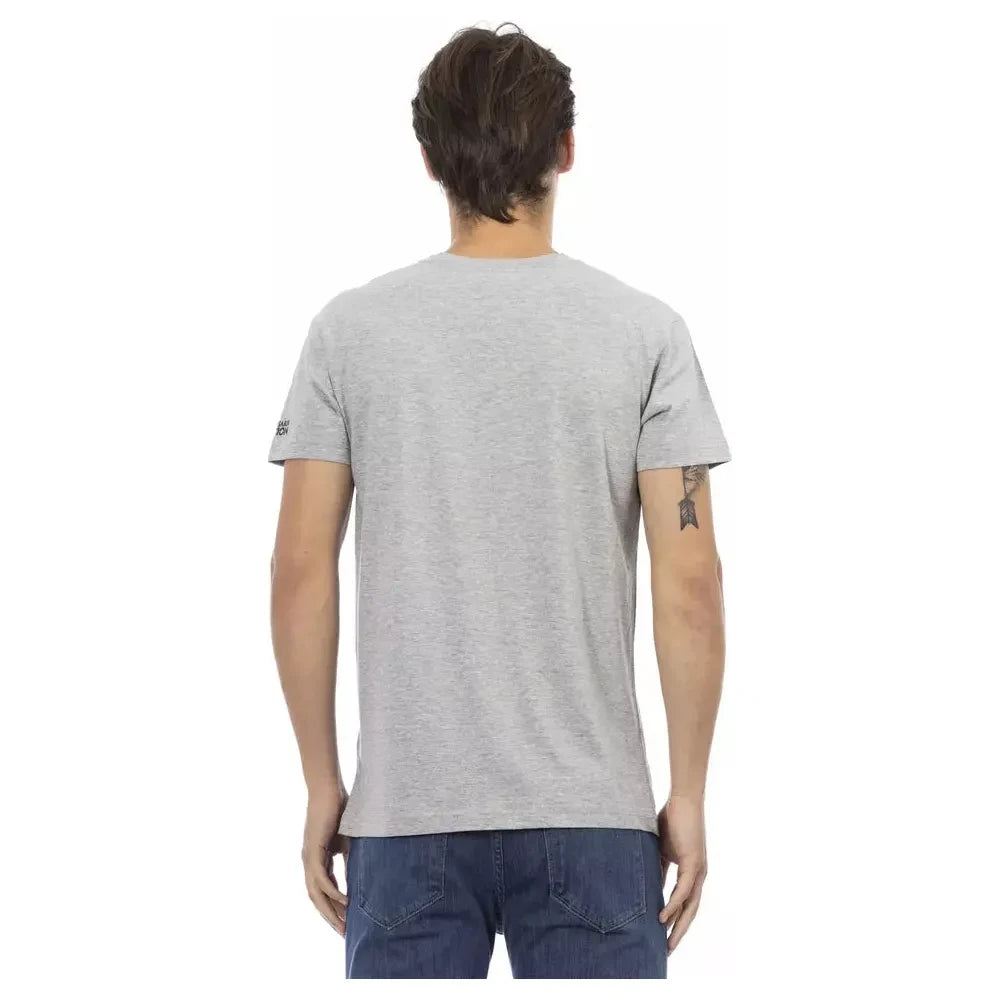 Essential V-Neck Tee with Graphic Charm