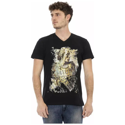 Trussardi Action Elegant Short Sleeve V-Neck Tee Trussardi Action