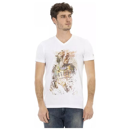Trussardi Action White Cotton T-Shirt Trussardi Action