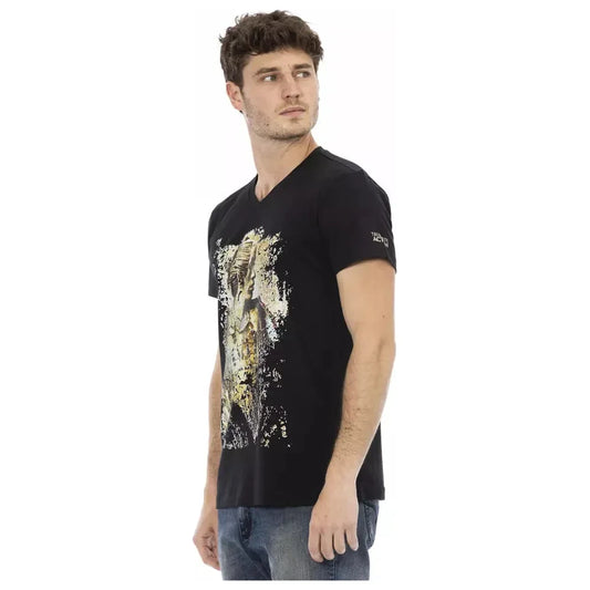 Trussardi Action Elegant Short Sleeve V-Neck Tee Trussardi Action