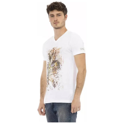 Trussardi Action White Cotton T-Shirt Trussardi Action